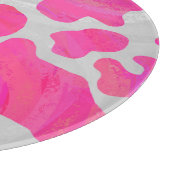 Koe Hot Pink en White Print Snijplank (Hoek)