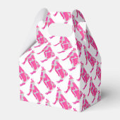 Koe Hot Pink en White Silhouette Bedankdoosjes (Achterkant)