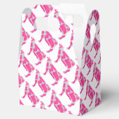 Koe Hot Pink en White Silhouette Bedankdoosjes (Geopend)