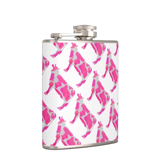 Koe Hot Pink en White Silhouette Heupfles (Rechts)