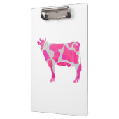 Koe Hot Pink en White Silhouette Klembord (Links)