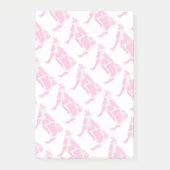 Koe Hot Pink en White Silhouette Post-it® Notes (Voorkant)
