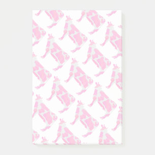 Koe Hot Pink en White Silhouette Post-it® Notes
