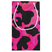 Koe Hot-roze en zwart afdrukken Klein Cadeauzakje (Achterkant)