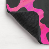 Koe Hot-roze en zwart afdrukken Muismat (Hoek)