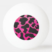 Koe Hot-roze en zwart afdrukken Pingpongbal (Voorkant)