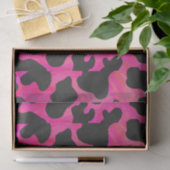 Koe Hot-roze en zwart afdrukken Tissuepapier (Geschenk)