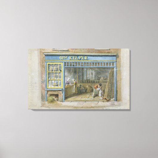 Koe houder, 1825 canvas afdruk (Voorkant)