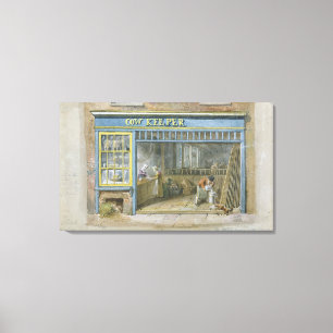 Koe houder, 1825 canvas afdruk