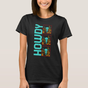 Koe Howdy Boho Koe Skulls Koe Fan Boerderij Dierli T-shirt