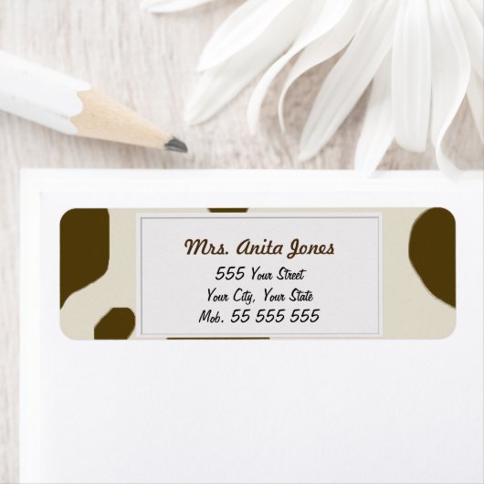 Koe Huid Bruin Etiket (Insitu)