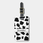 Koe Huid Zwart-wit Patroon Bagagelabel (Voorkant verticaal)
