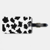 Koe Huid Zwart-wit Patroon Bagagelabel (Achterkant horizontaal)