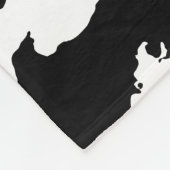 Koe Huid Zwart-wit Patroon Fleece Deken (Hoek)