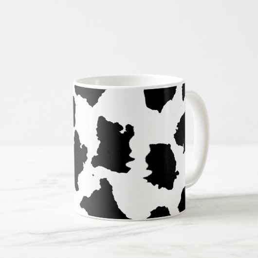 Koe Huid Zwart-wit Patroon Koffiemok (Voorkant rechts)