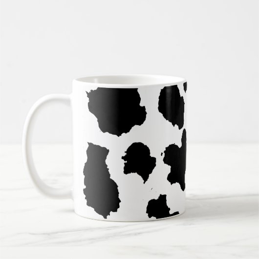 Koe Huid Zwart-wit Patroon Koffiemok (Links)