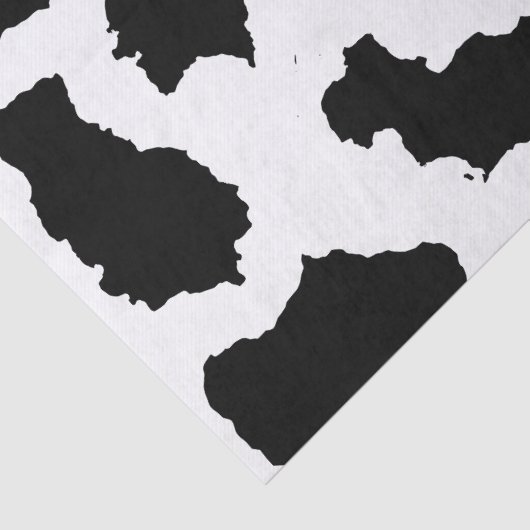 Koe Huid Zwart-wit Patroon Tissuepapier (Detail)