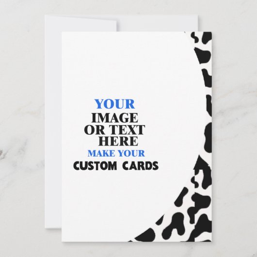 Koe huidpatroon Sjabloon, Creëer uw eigen Aankondiging (Voorkant)