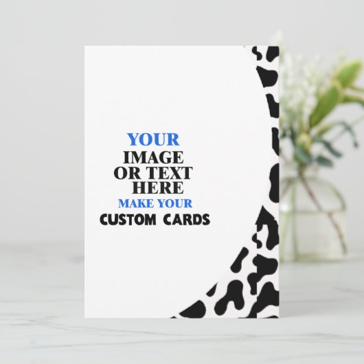 Koe huidpatroon Sjabloon, Creëer uw eigen Aankondiging (Staand voorkant)