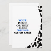 Koe huidpatroon Sjabloon, Creëer uw eigen Aankondiging (Voorkant / Achterkant)