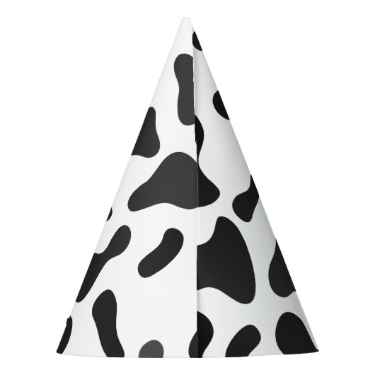 Koe huidtextuur feesthoedjes (Achterkant)