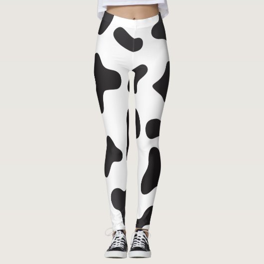 Koe huidtextuur leggings (Voorkant)
