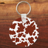 Koe Huidvlekken Print Farmer Sleutelhanger (Achterkant)