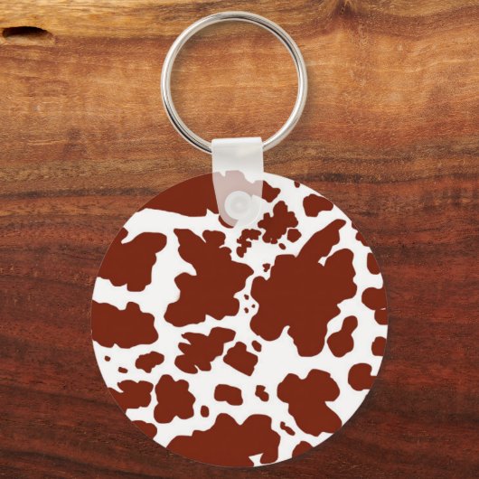 Koe Huidvlekken Print Farmer Sleutelhanger (Voorkant)