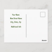 Koe Humor Briefkaart verplaatsen (Achterkant)