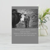 Koe Humor Kaart (Staand voorkant)