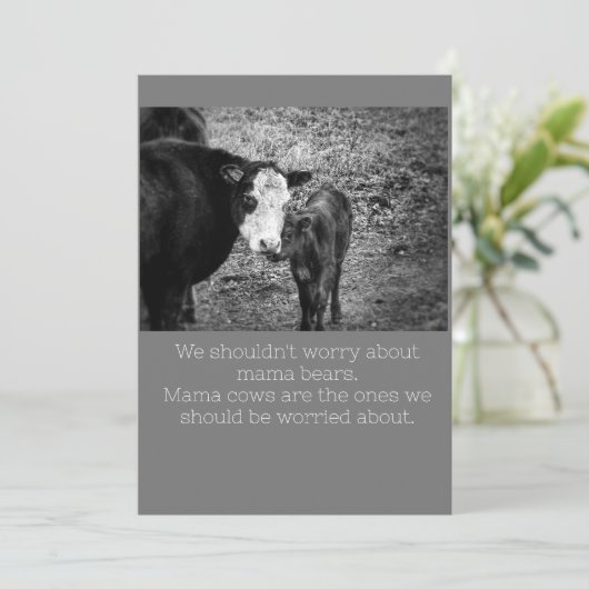 Koe Humor Kaart (Staand voorkant)