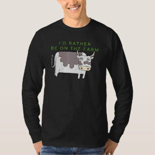 Koe-ID in plaats van op het Boerderij dierlijk moe T-shirt