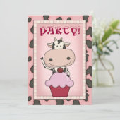 Koe - ijscream en ijsschaatsen kaart (Staand voorkant)