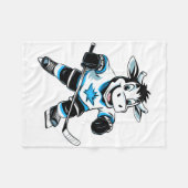 Koe Ijshockey Fleece Deken (Voorkant (Horizontaal))