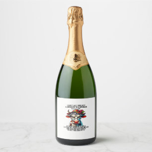 Koe, ik ben niet zomaar een ouwe vrouw geworden sparkling wijnetiket