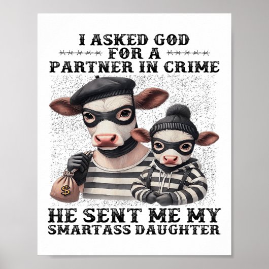 Koe, ik vroeg God om een partner in de misdaad die Poster (Voorkant)