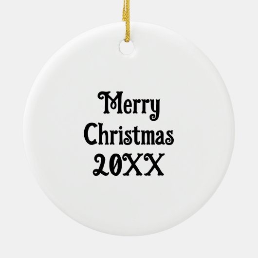 Koe in bomen met kerstmis keramisch ornament (Achterkant)