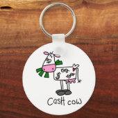 Koe in contanten Tshirts en cadeaus Sleutelhanger (Voorkant)