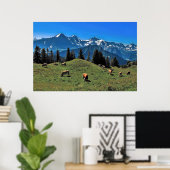 Koe in de Alpen Poster (Thuiskantoor)