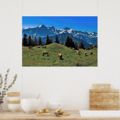 Koe in de Alpen Poster (Keuken)