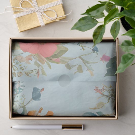 Koe in de bloementuin tissuepapier (Geschenk)