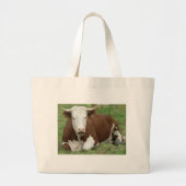 Koe in de Grass Canvas tas (Voorkant)
