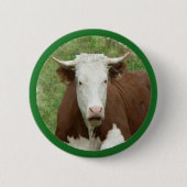 Koe in de Grass Pin-Back Button (Voorkant)