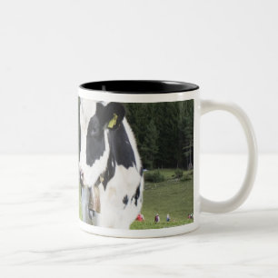 Koe in een beemdje, Fie Allo Sciliar, Alto Adige, Tweekleurige Koffiemok