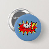 Koe in een KAPOW-starburst Ronde Button 5,7 Cm (Voorkant /achterkant)