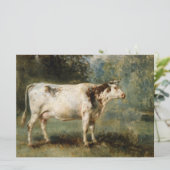 Koe in een landschap (Boerderij Dier) Kaart (Staand voorkant)