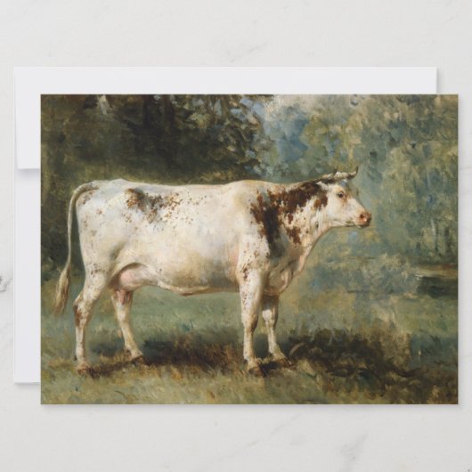 Koe in een landschap (Boerderij Dier) Kaart (Voorkant)