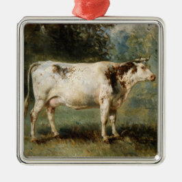 Koe in een landschap (Boerderij Dier) Metalen Ornament