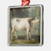 Koe in een landschap (Boerderij Dier) Metalen Ornament (Links)