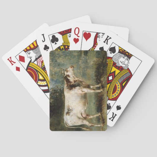 Koe in een landschap (Boerderij Dier) Pokerkaarten (Achterkant)